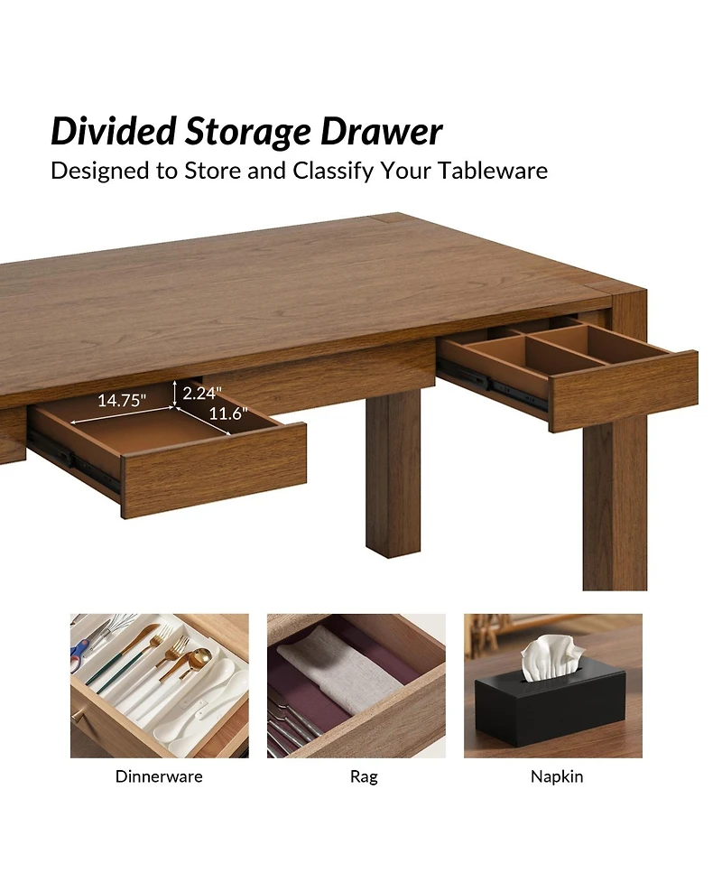 Andrea Solid Wood Dining Table