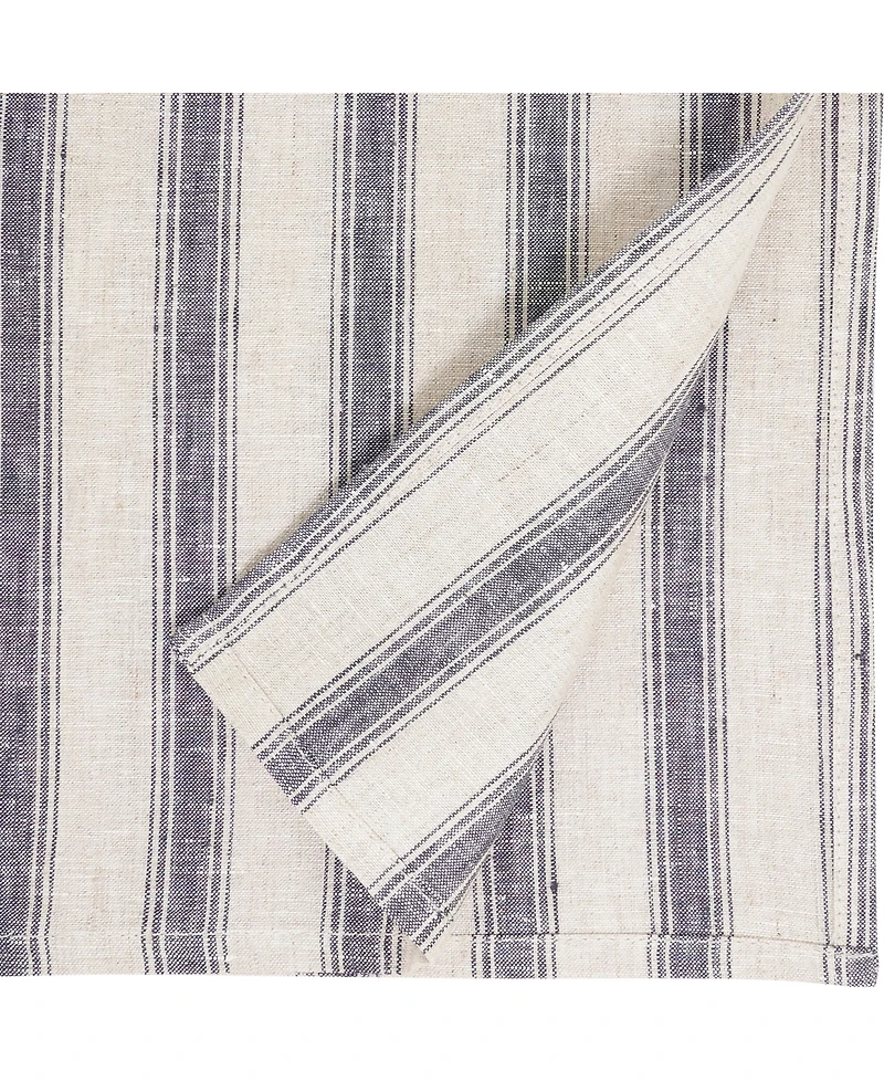 Saro Lifestyle Classic Striped Pure Linen Table Runner, 16" x 72"