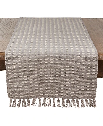 Saro Lifestyle Dashed Woven Table Runner
