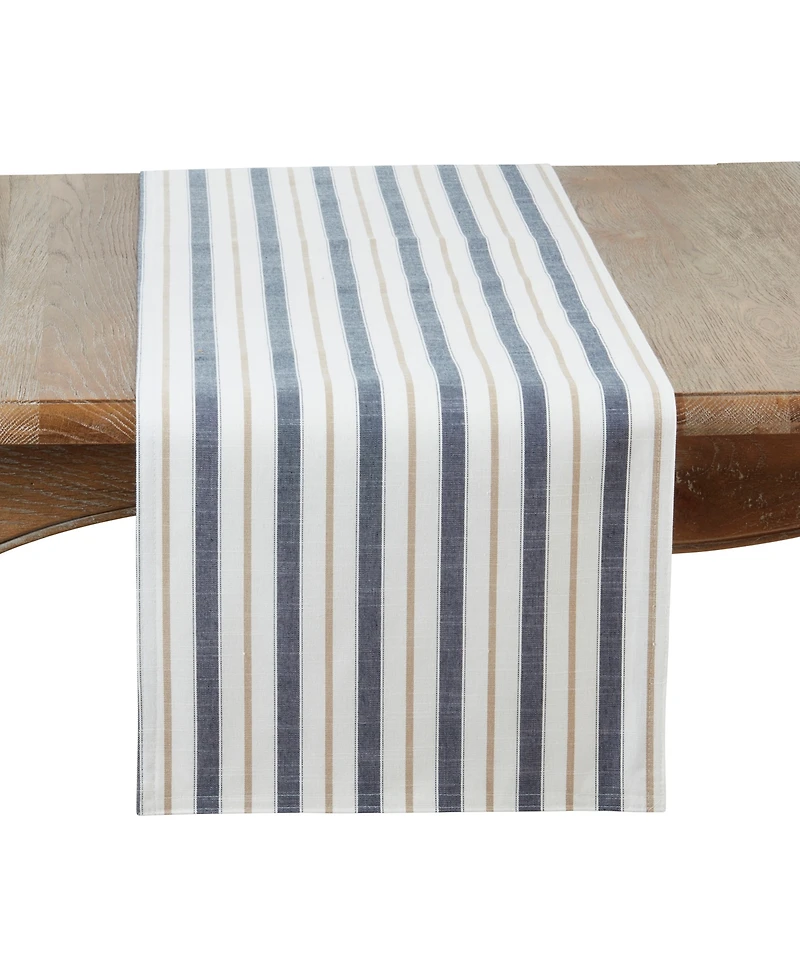 Saro Lifestyle Modern Striped Table Runner 16" x 72"