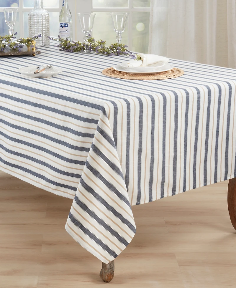 Saro Lifestyle Modern Striped Tablecloth