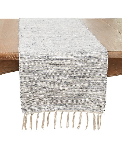 Saro Lifestyle Crafted Handloom Table Runner, 16" x 108"