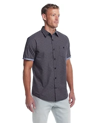 Weatherproof Vintage Men's Short Sleeve Cotton Poplin Shirt