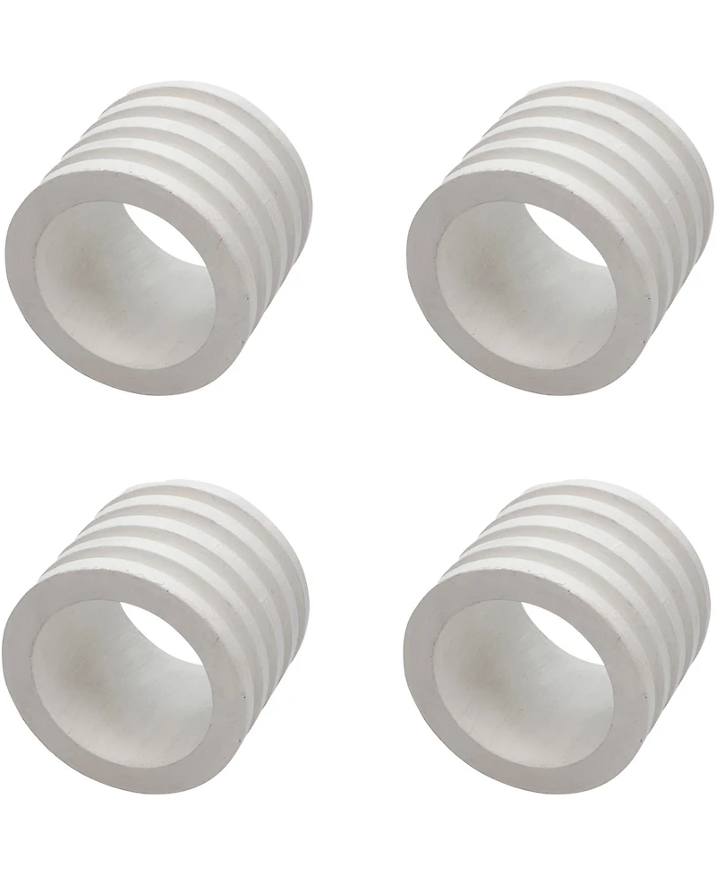 Saro Lifestyle Textured Natural Wood Napkin Rings, Set of 4