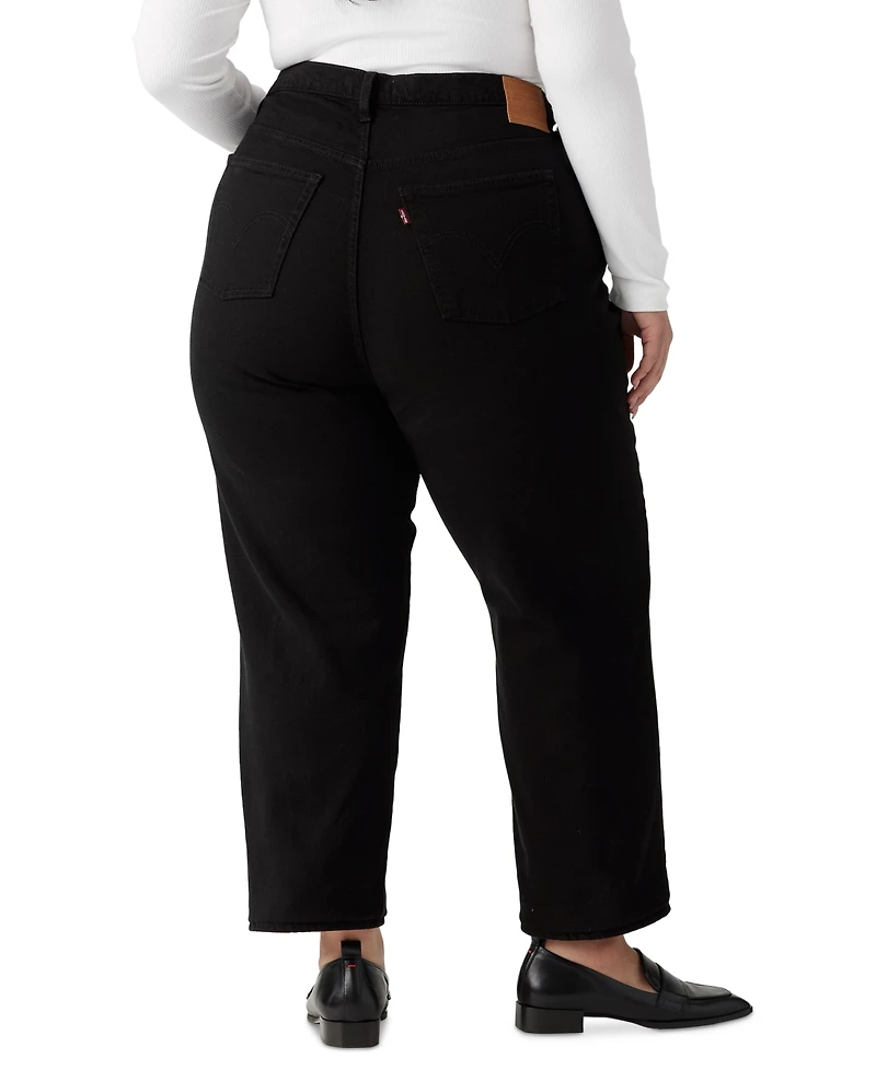 Levi's Plus Ribcage Straight-Leg Ankle Jeans