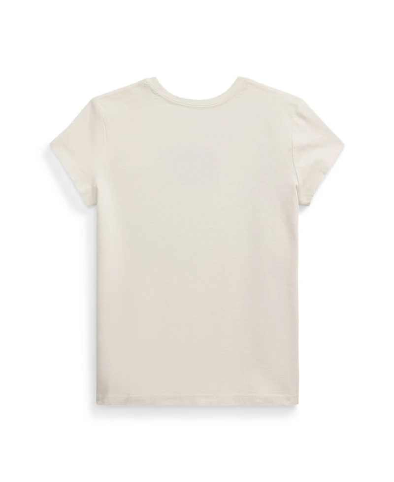 Polo Ralph Lauren Big Girls Flag-Applique Jersey T-Shirt