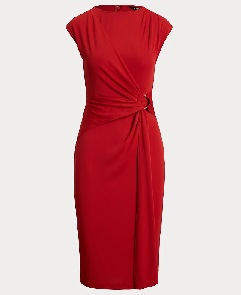 Lauren Ralph Women's Ring-Trim Jersey Cap-Sleeve Dress