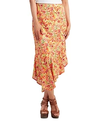 Bcx Juniors' Printed Linen-Blend Skirt