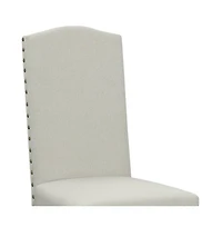 Contemporary Upholstered Fabric Dining Parsons Chairs – Set of 2