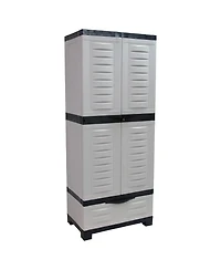 Versatile Storage Cabinet with 3 Adjustable Shelves and Lockable Doors - 57.5"