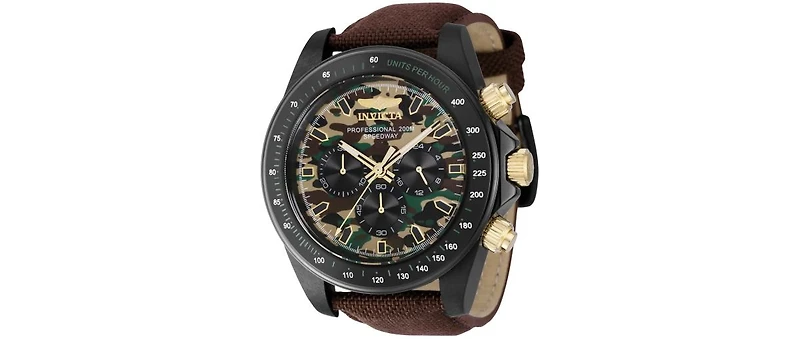 Invicta Men's 43678 Speedway Quartz Chronograph Green, Camouflage Dial Watch
