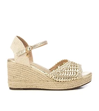 Women's Raffia Wedge Sandals By Xti