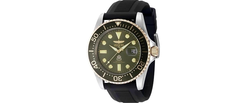 Invicta Men's 48217 Pro Diver Quartz 3 Hand Military Green Dial Watch