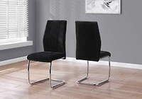 Set of Two Upholstered Velvet Dining Side Chairs