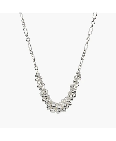 Sterling Silver Vivienne Statement Bouquet Chain Necklace