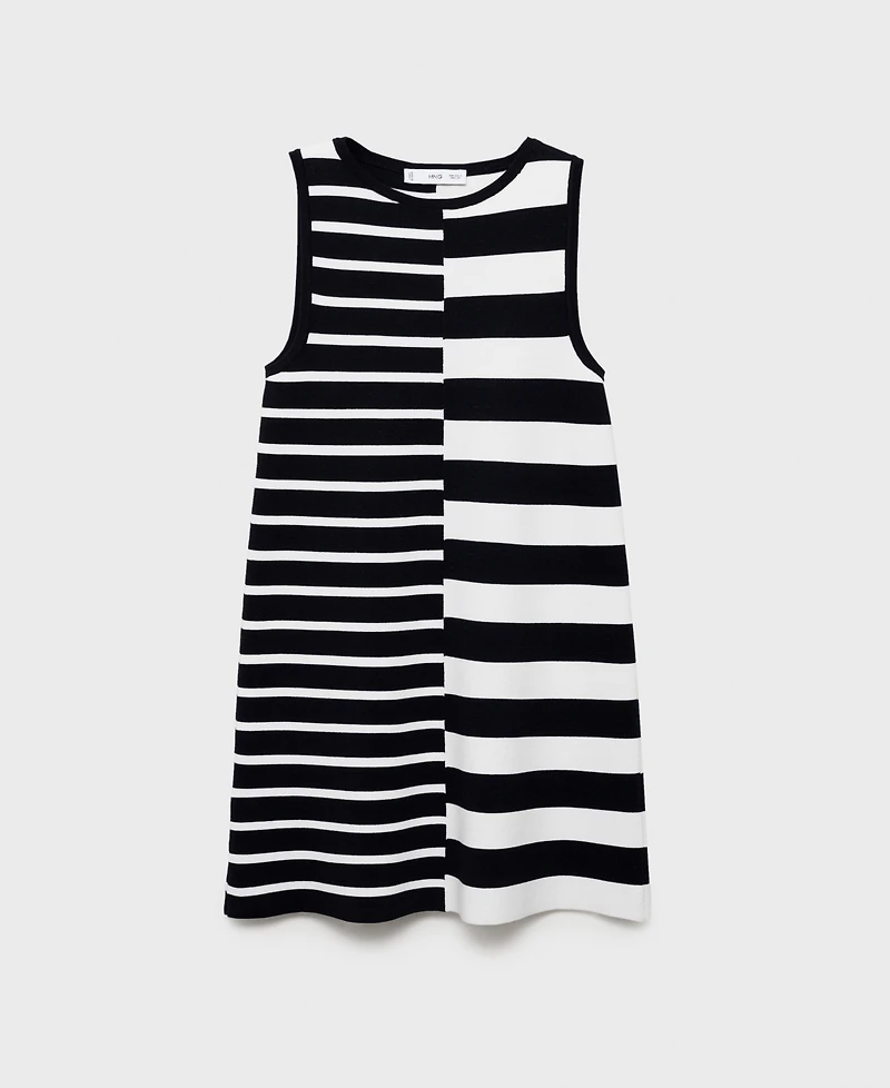 Mango Women's Combined Stripes Knitted Dress