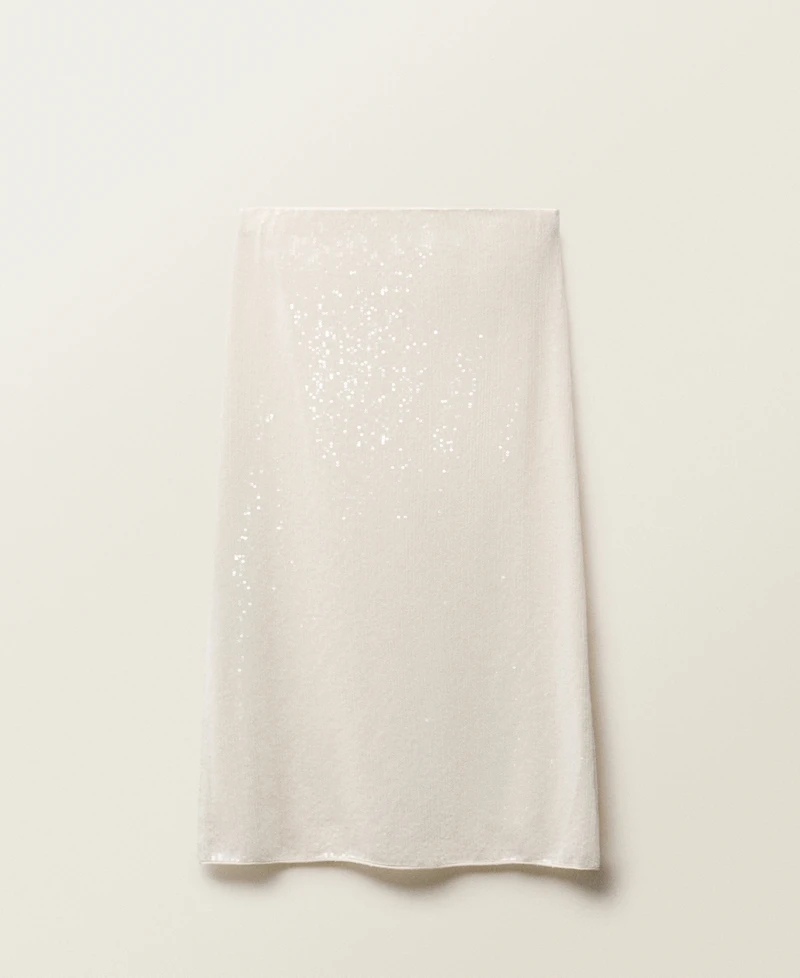 Mango Women's Sequin Pencil Knit Skirts