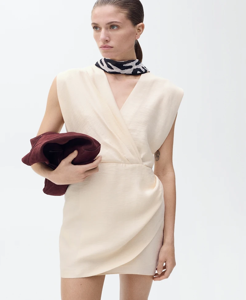 Mango Women's Lyocell Wrap Dress
