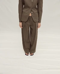 Mango Women's Seamless Linen Suit Pants