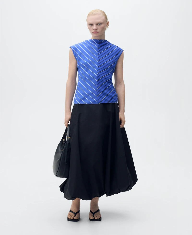 Mango Women's Combined Striped Blouse