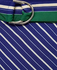 Mango Women's Belt Striped Midi Skirts