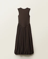 Mango Women's Puffed Hem Semi-Transparent Dress