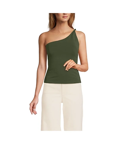 Lands' End Women's Slender One Shoulder Top