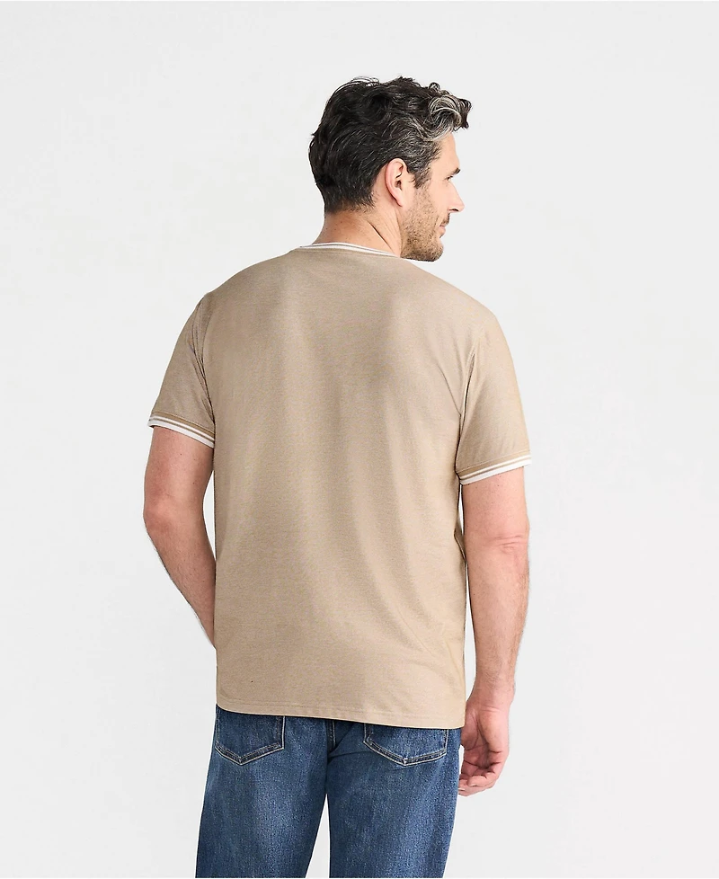 Lands' End Men's Short Sleeve Soft Pique Crew Tee