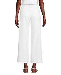 Lands' End Women's Denim High Rise Wide Leg Crop Jeans