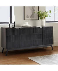 Modern Beat 63"Wide 4 door Sideboard with Adjustable Shelf