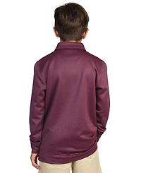 Tailorbyrd Boys Long Sleeve Modal Polo Shirt Slate Blue