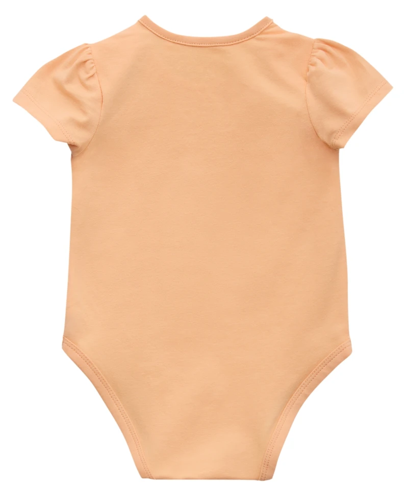 Guess Baby Girls 2-Piece Short Sleeve Bodysuit and Stretch Denim Overall Set