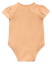 Guess Baby Girls 2-Piece Short Sleeve Bodysuit and Stretch Denim Overall Set