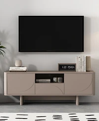 Manhattan Comfort Ella 59.1" Modern 5-Shelf Tv Stand Fits TVs up to 55"