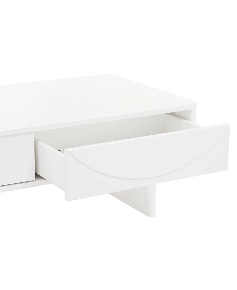 Manhattan Comfort 47.2" Wood Ella Modern 2-Full Extension Drawer Coffee Table