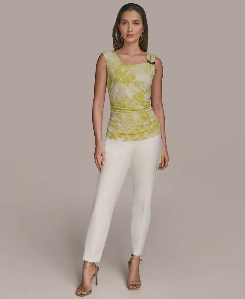 Donna Karan New York Women's Sleeveless Printed Knit Top