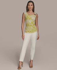 Donna Karan New York Women's Sleeveless Printed Knit Top