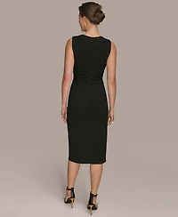 Donna Karan New York Women's Sleeveless Draped Skirt Dress