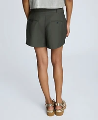 Kenneth Cole Women's Luxe Twill Double Welt-Pocket Shorts