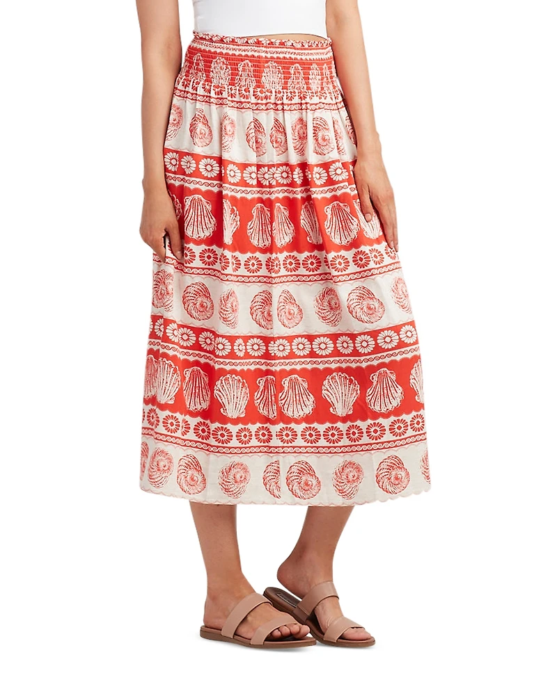 Bcx Juniors' Printed Linen-Blend Maxi Skirt