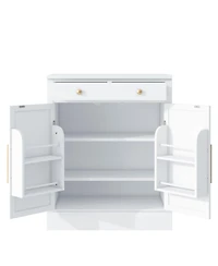 Streamdale Modern Freestanding Kitchen Pantry with Drawer & Adjustable Shelves