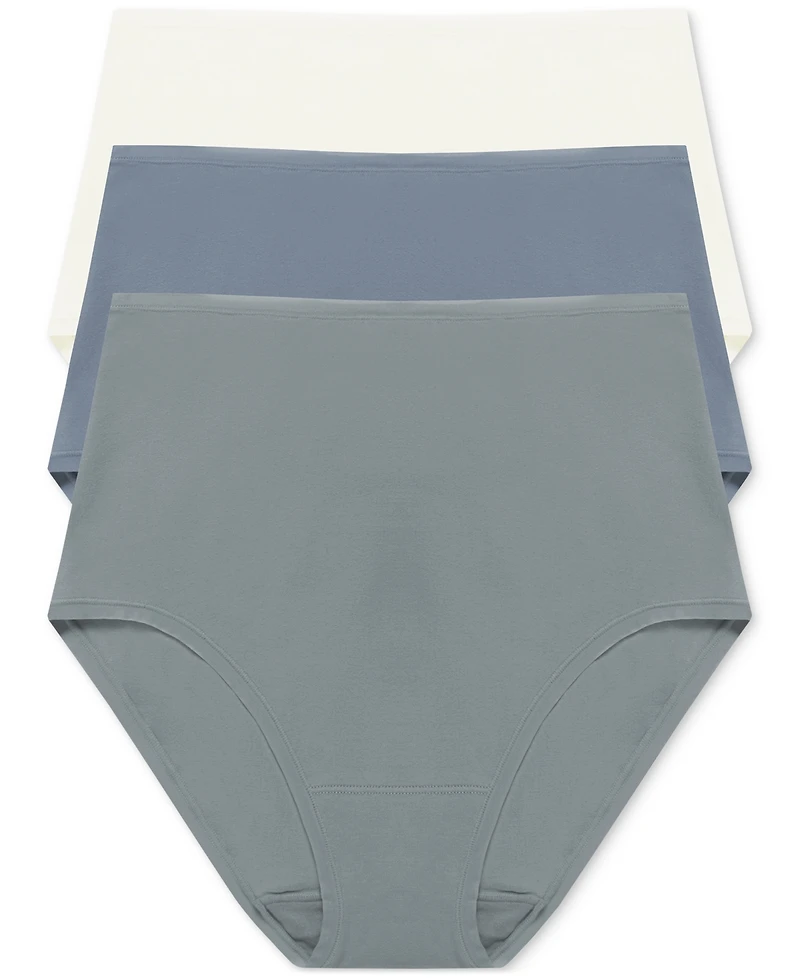 Natori Women's Bliss Cotton High Waist Brief 3 Pack