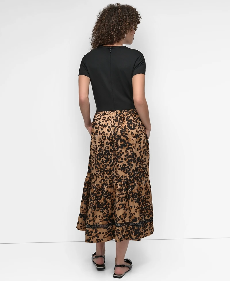 Dkny Women's Mixed Media Dress