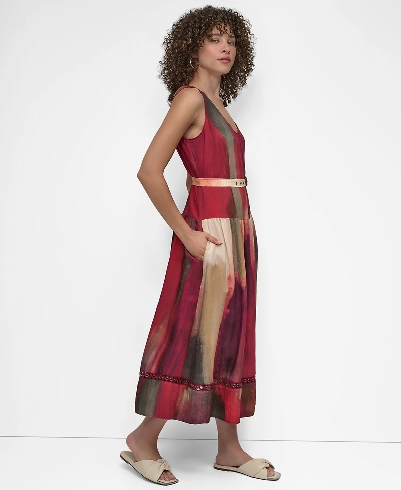 Dkny Women's Abstract-Print Midi Dress
