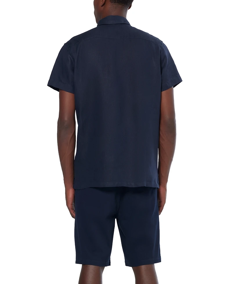 Scotch & Soda Men's Regular-Fit Button-Down Linen Shirt