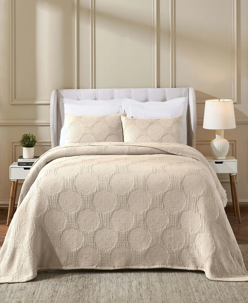 Superior Tanta Crinkle Woven 3-Pc. Coverlet Set