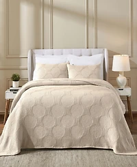 Superior Tanta Crinkle Woven 3-Pc. Coverlet Set