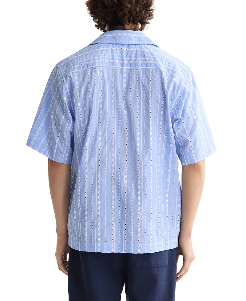 Scotch & Soda Men's Relaxed-Fit Stripe Short-Sleeve Shirt
