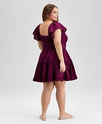 And Now This Trendy Plus Cotton Burnout Fit & Flare Dress, Exclusively at Macy's