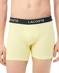 Lacoste Men's 3-Pack. Regular-Fit Logo Waistband 5" Boxer Briefs